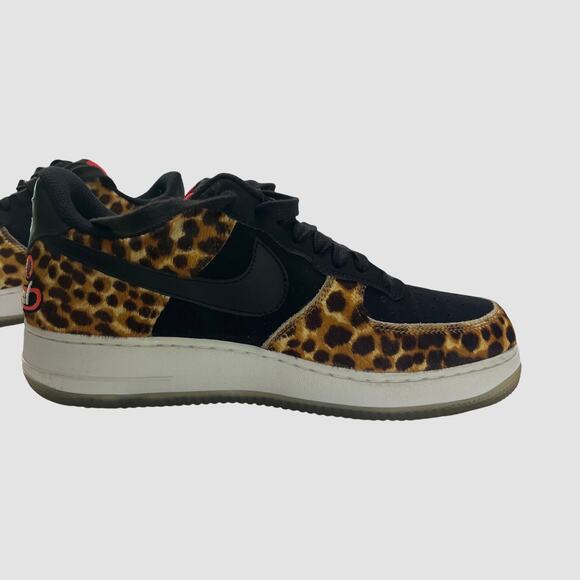 Nike Air Force 1 Low Los Primeros Saner Leopard Print Black Men’s 9 AH7738-001 - Picture 8 of 12